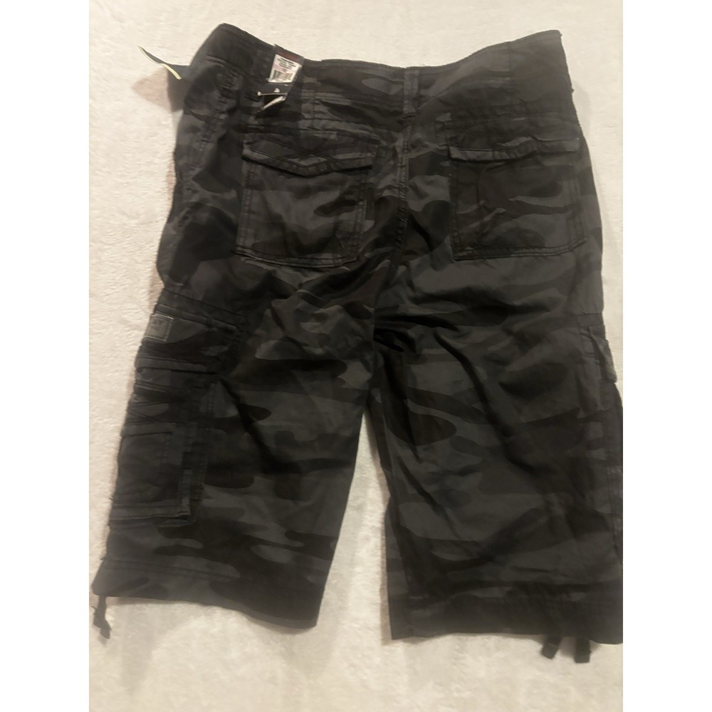 NEW Union Bay Cargo Shorts Y2K Men's 32 Camo Gray Black Tactical Utility - Picture 10 of 15